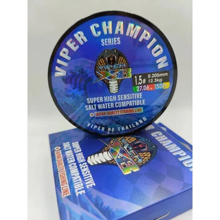 (VIPER CHAMPION) สาย PE ถัก8 แบบมัลติคัลเลอร์ (สลับสีทุก10ม.) ขนาด 0.6-4.0 ยาว 150-200-300ม.