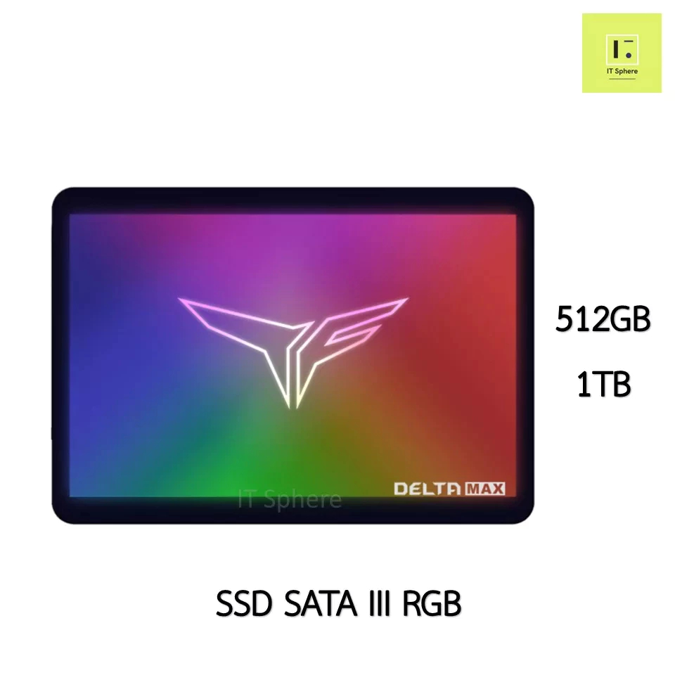 SSD SATA III RGB 512GB 1TB  T-FORCE DELTA MAX LITE BLACK / WHITE  (SSD SATA III 1TB 6GB/S ) SSD RGB SATA RGB