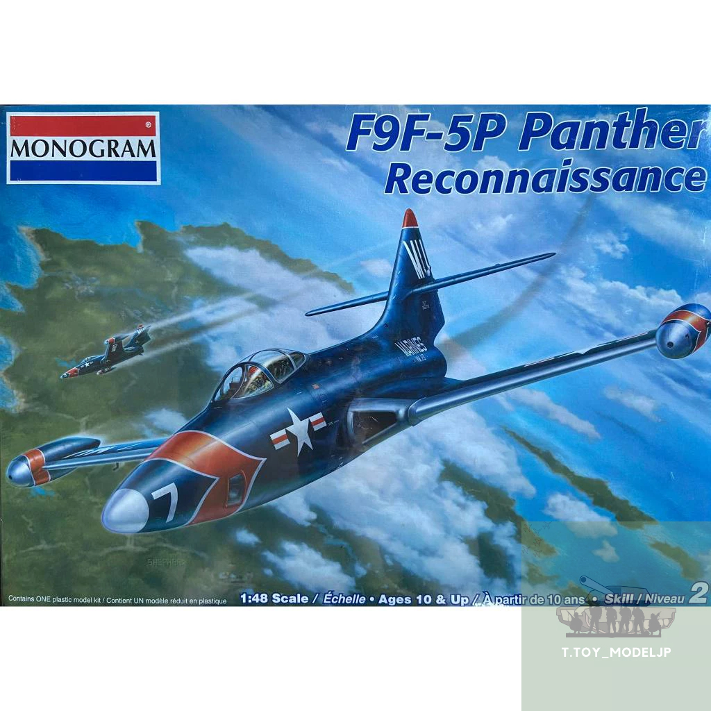 Monogram 1/48 F9F-5P Panther Reconnaissance โมเดลเครื่องบินรบ เครื่องบินรบ โมเดลเครื่องบินประกอบ