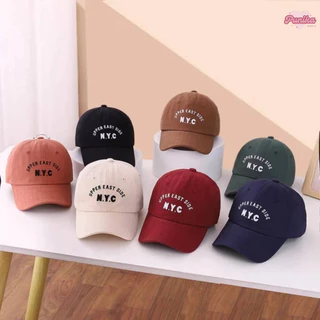 [พร้อมส่ง] หมวกเด็ก 2ปี-8ปี รอบหัว:52-54 cm. หมวกแก๊ป (Cap) ปักอักษร N.Y.C ปรับขนาดได้