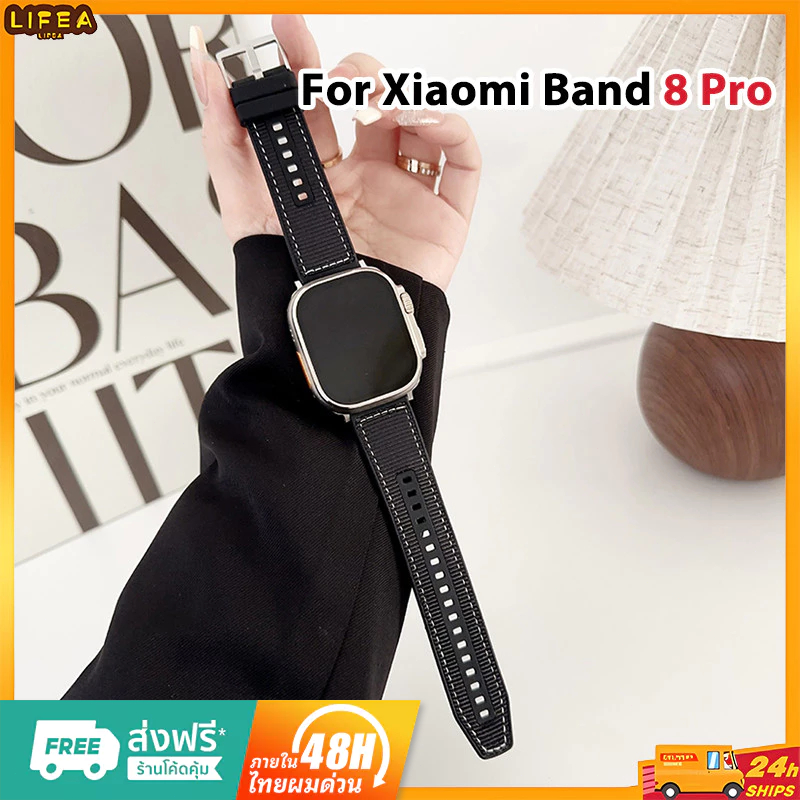 สำหรับ Redmi Watch 4 สายรัดใหม่คอมโพสิตซิลิโคนทอสายรัดข้อมือ Xiaomi Mi Band 8 Pro / 9 Pro สายสำรอง