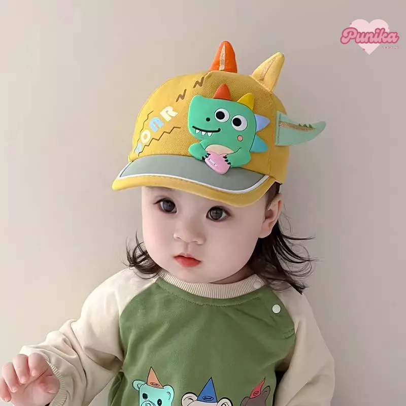 [พร้อมส่ง] หมวกเด็ก 5เดือน – 2ปี รอบหัว:46-48 cm. หมวกเบสบอล แต่งลายไดโนเสาร์ 🦖 หมวกแก๊ปแฟชั่นเด็ก สามารถปรับลดขนาดได้