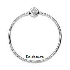 [พร้อมส่ง สินค้าแท้ ] Pandora Moments Sparkling Crown O Snake Chain Bracelet