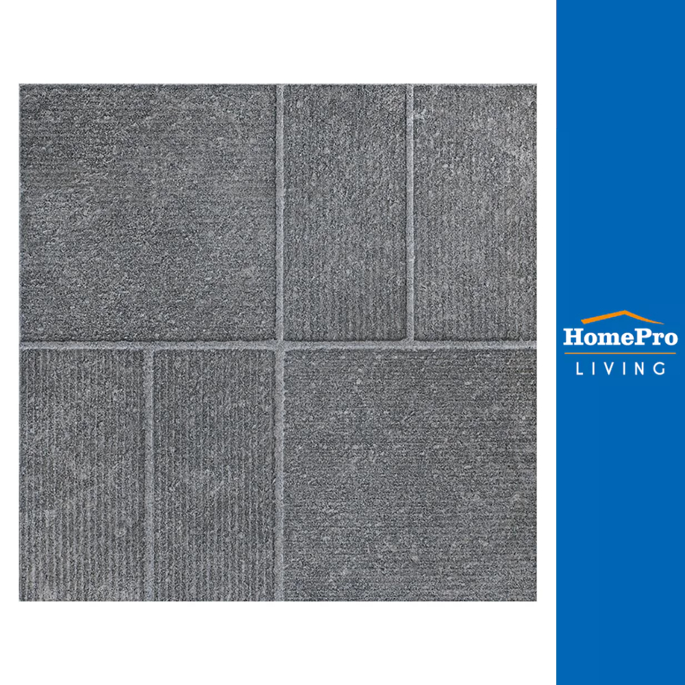 COTTO กระเบื้องพื้น 16x16 นิ้ว คาสซาโน เทาเข้ม PM 0.96M2