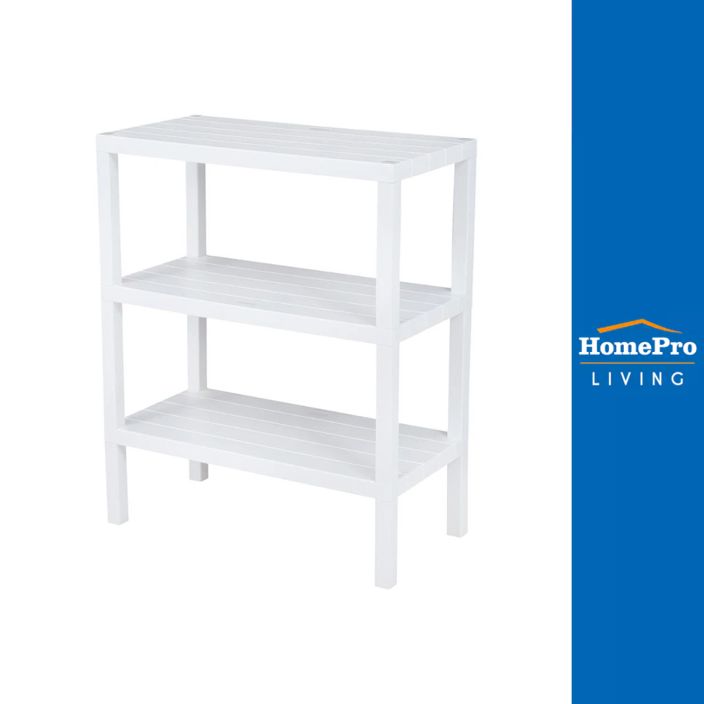 HomePro ชั้นวางของ 3ชั้น 30x60x73cm. สีขาว แบรนด์ STACKO