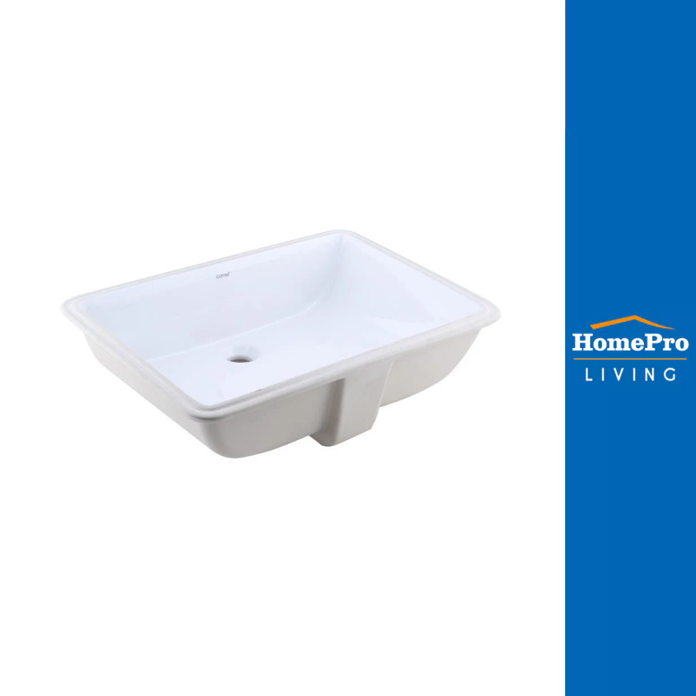 [สินค้าไม่รวมติดตั้ง] COTTO อ่างล้างหน้าแบบฝังใต้เคาน์เตอร์ C05117 สีขาว