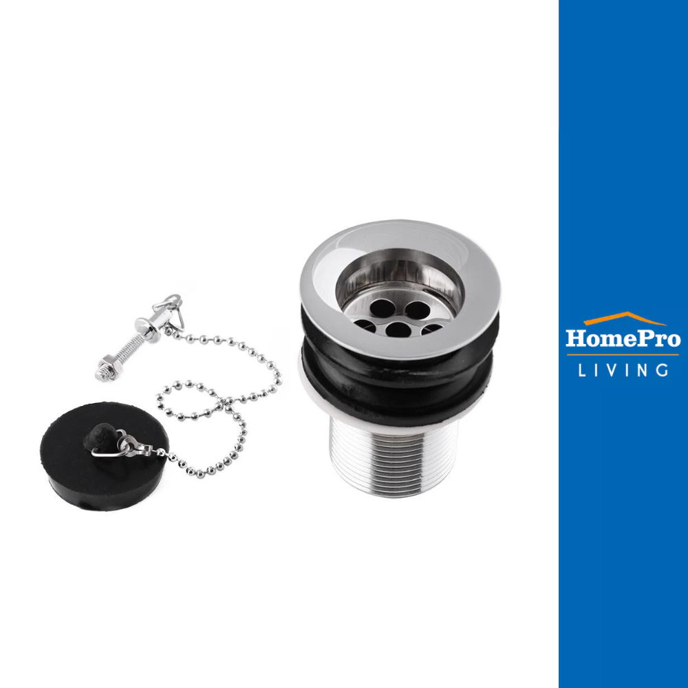 HomePro สะดืออ่างล้างหน้าสายโซ่ MOYA P-001 สีโครม แบรนด์ MOYA