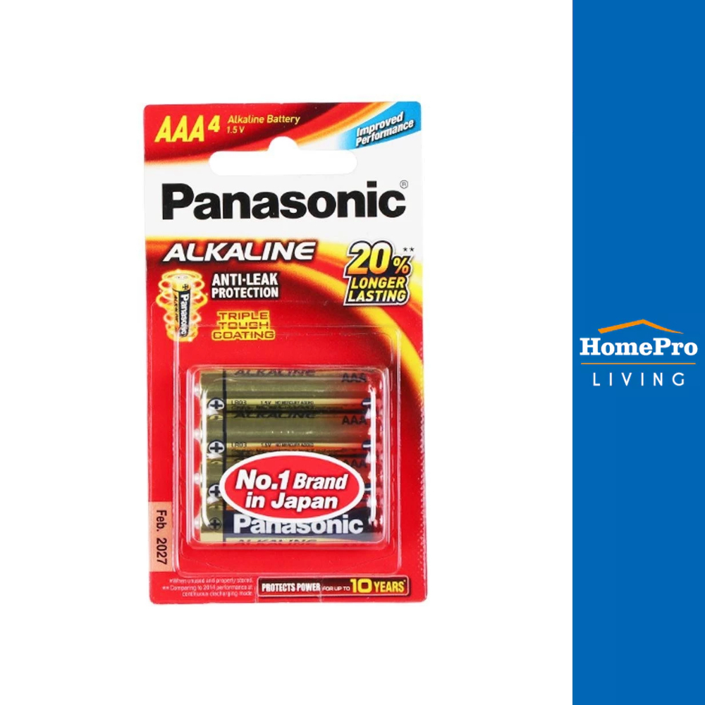 PANASONIC ถ่านอัลคาไลน์ AAA LR03T แพ็ก 8 ก้อน