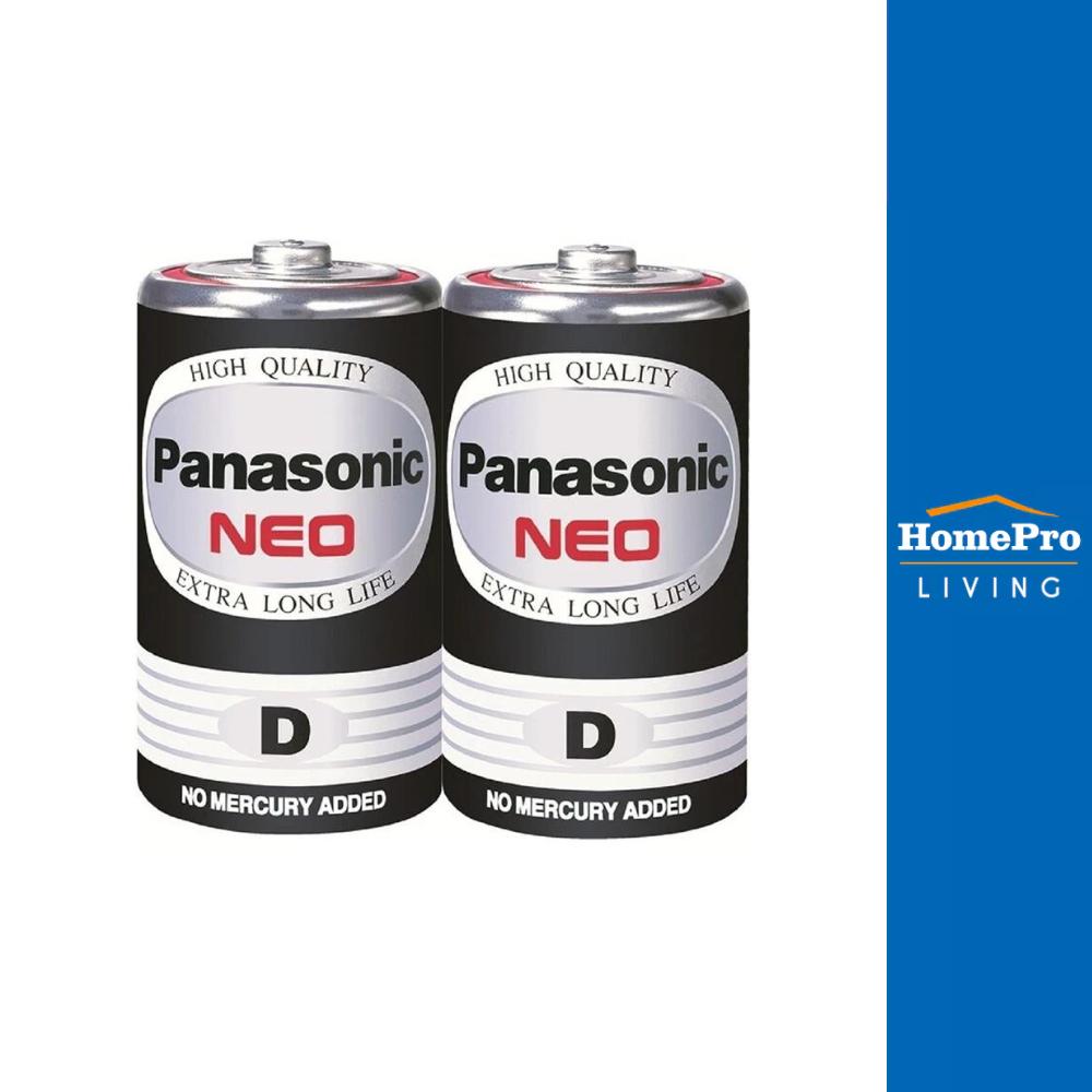 PANASONIC ถ่านธรรมดา D R20NT แพ๊ค 2 ก้อน สีดำ