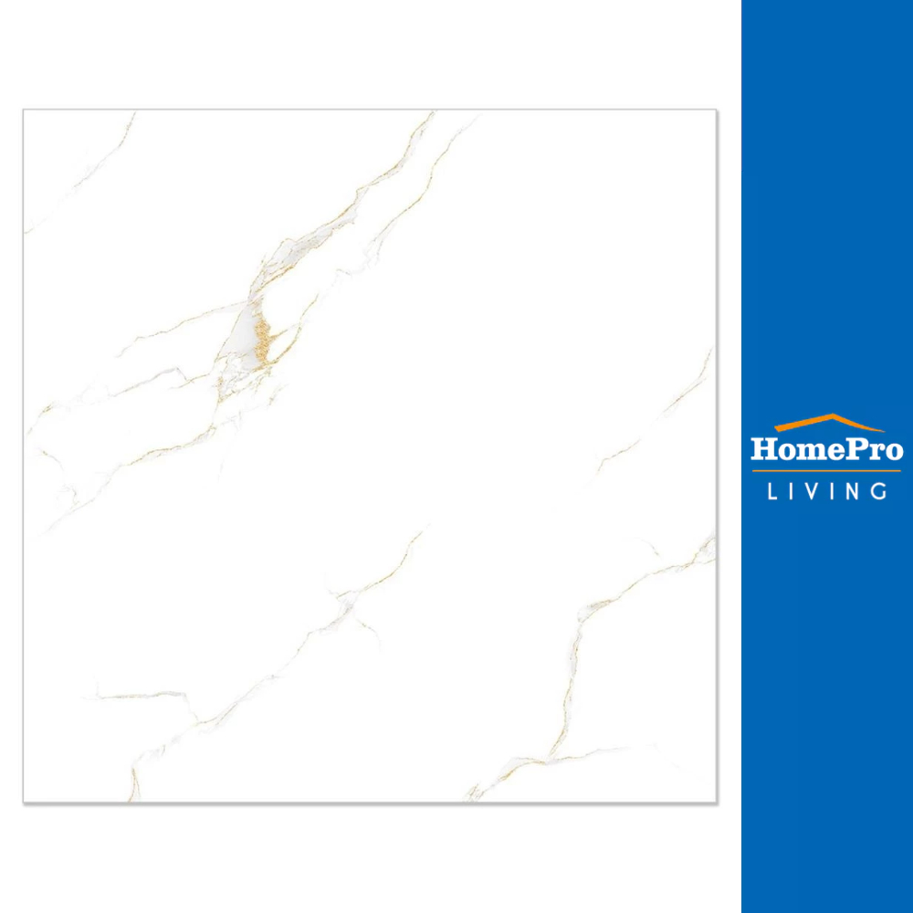 TARA กระเบื้องพื้นพอร์ซเลน 80x80 ซม. โซริน ไวท์ A 1.92M2 จัดส่งโดย HomePro