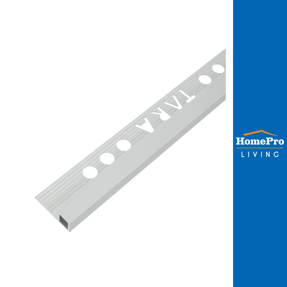 HomePro คิ้วอะลูมิเนียมแบบเหลี่ยม 9 มม. 2 ม. สีอะลูมิเนียม แบรนด์ TARA