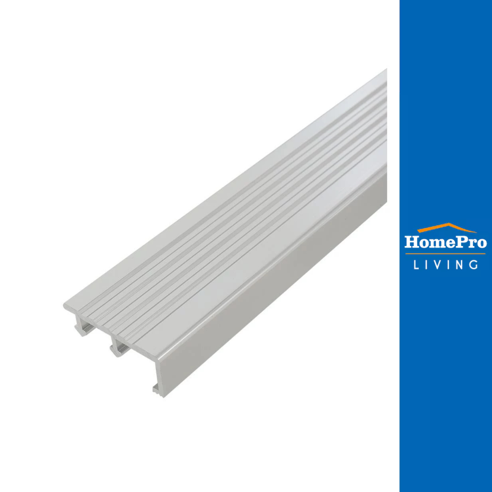 HomePro จมูกบันไดอะลูมิเนียม 40 มม. 2 ม. สีเงินเงา แบรนด์ TARA