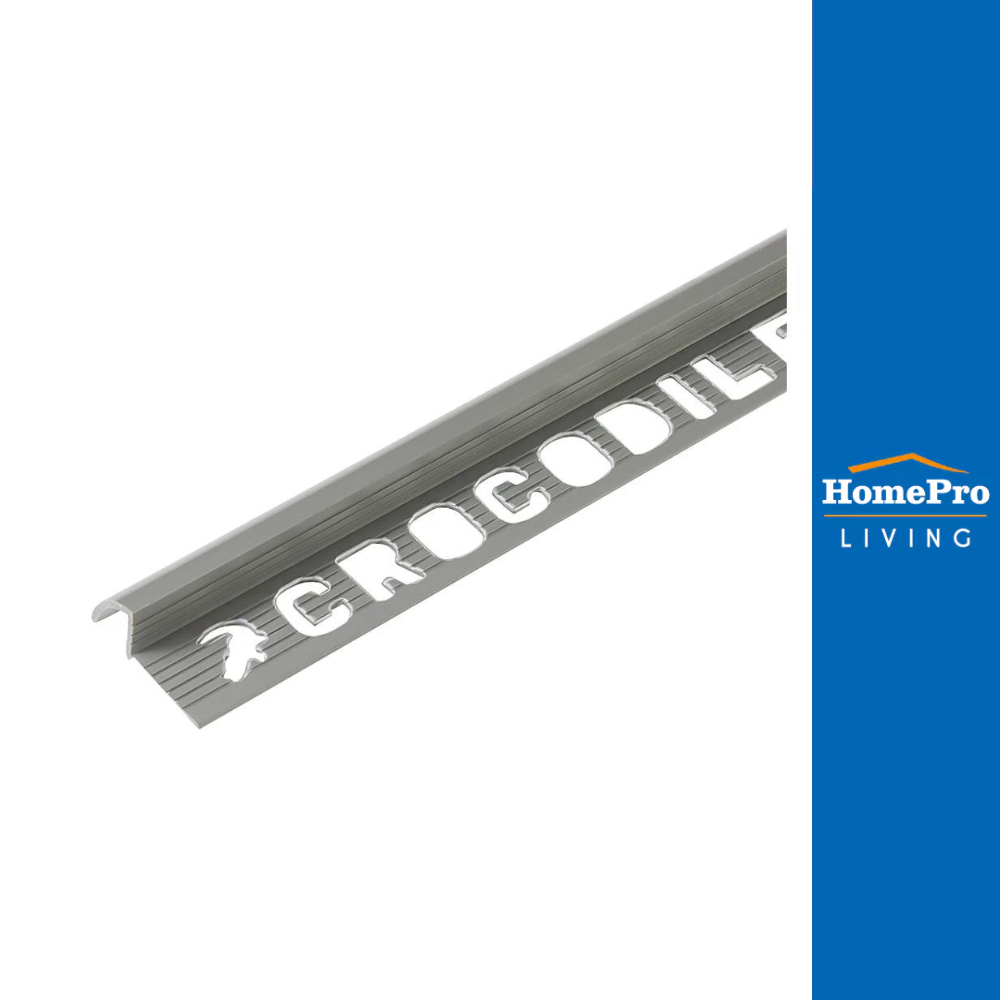 จระเข้ คิ้ว PVC พลัส ไมโครแบน 10 มม. 2 ม. สีเทาธรรมชาติ