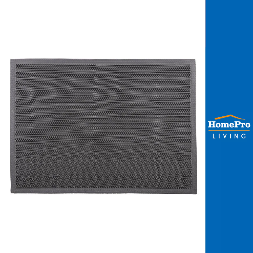 HomePro พรมเช็ดเท้าดักฝุ่น Z 48X68 เทา HLS แบรนด์ HLS