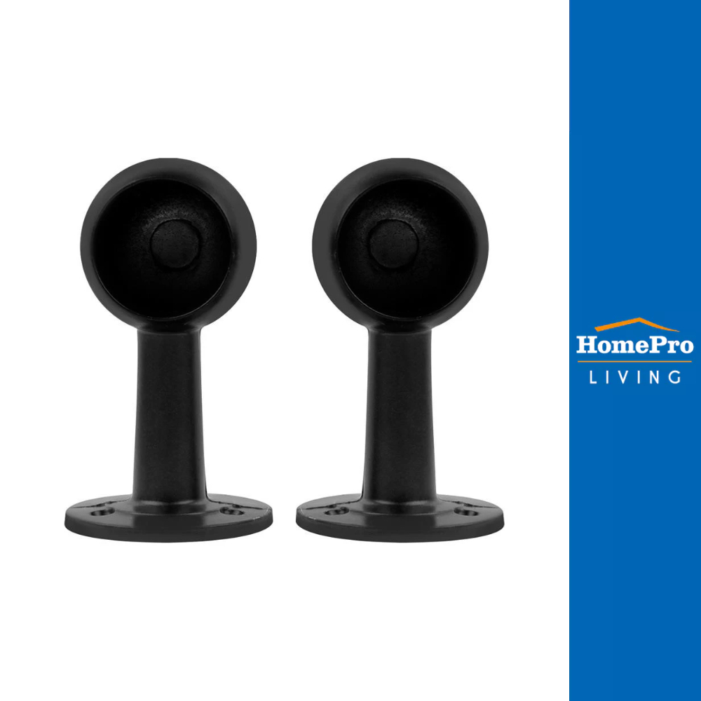 HOME LIVING STYLE หัว-ท้ายรางผ้าม่าน รางแป๊บ 25 มม. สีดำ จัดส่งโดย HomePro