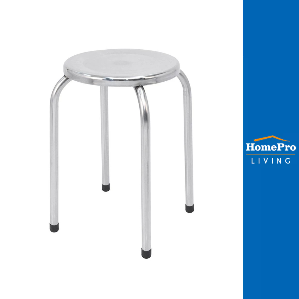 QLINE เก้าอี้สเตนเลสกลม ST-004/3 32 ซม.