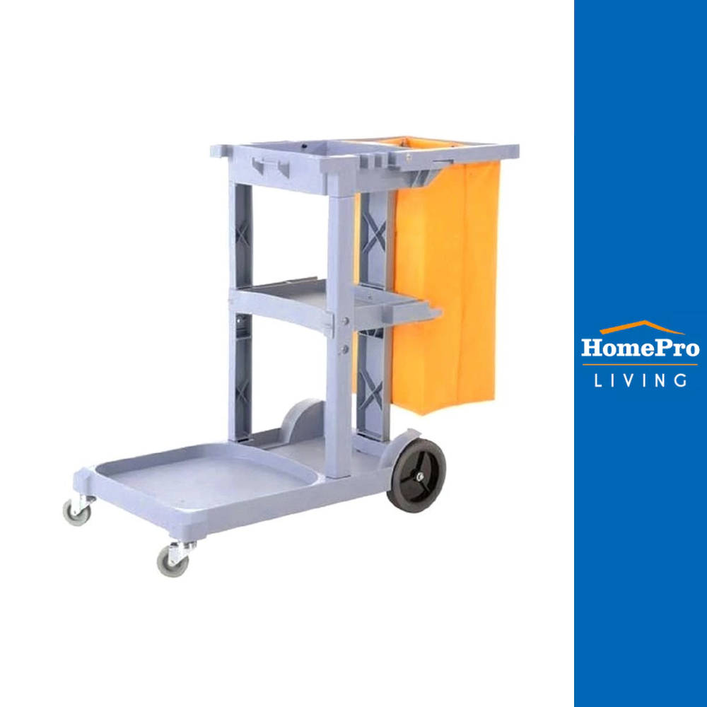 HomePro รถเข็นจัดเก็บอุปกรณ์ทำความสะอาด 119x52x96 ซม. สีเทา แบรนด์ ACCO
