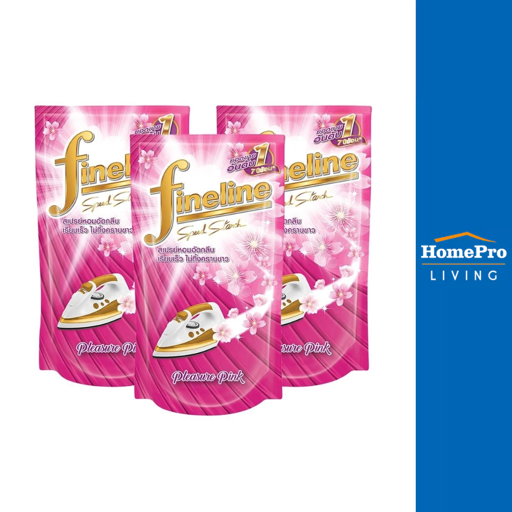FINELINE รีฟิลน้ำยารีดผ้าอัดกลีบ 800 มล. PLEASURE PINK แพ็ก 3 ชิ้น