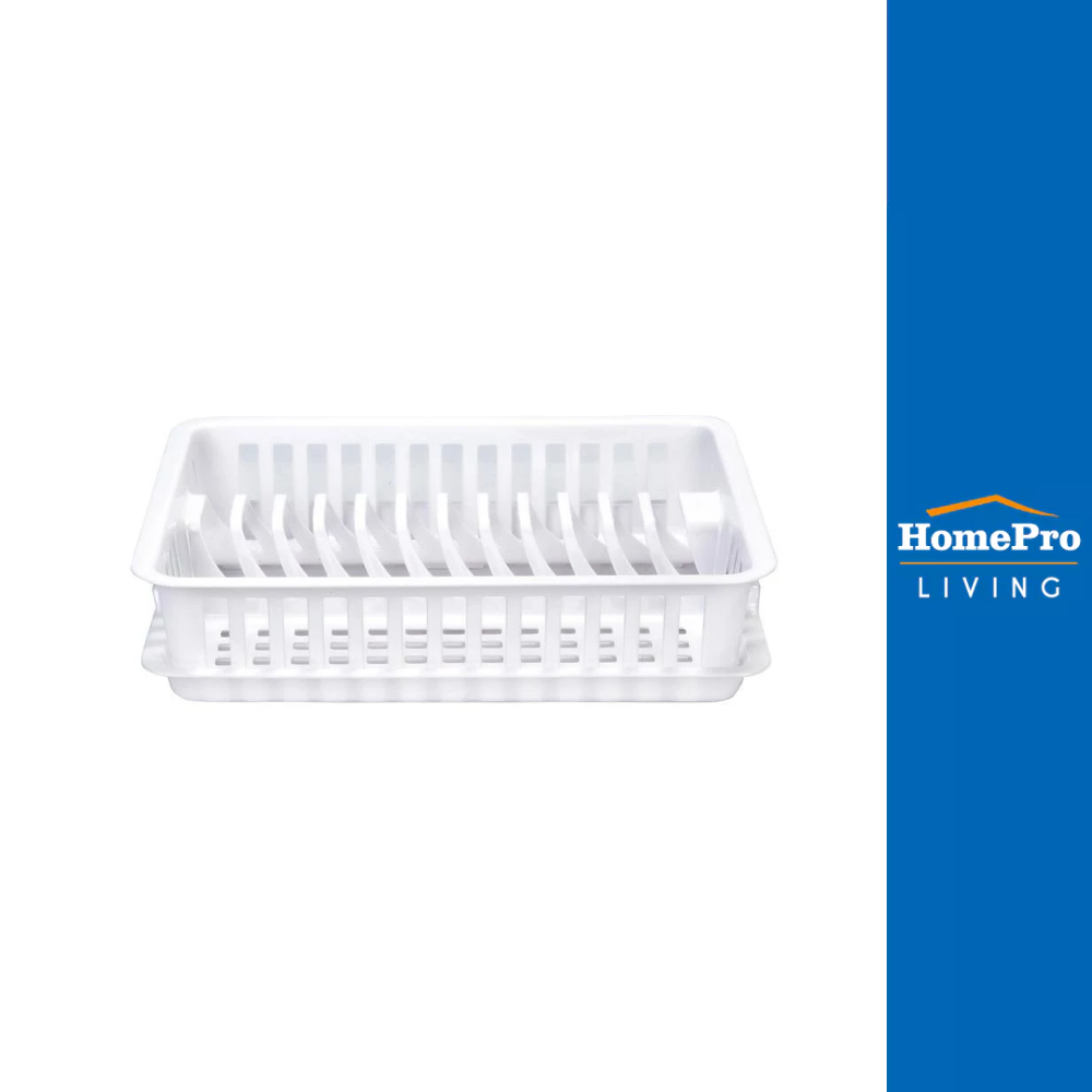 SN ชั้นคว่ำจานพลาสติก MINI มีถาดรอง 540 สีขาว