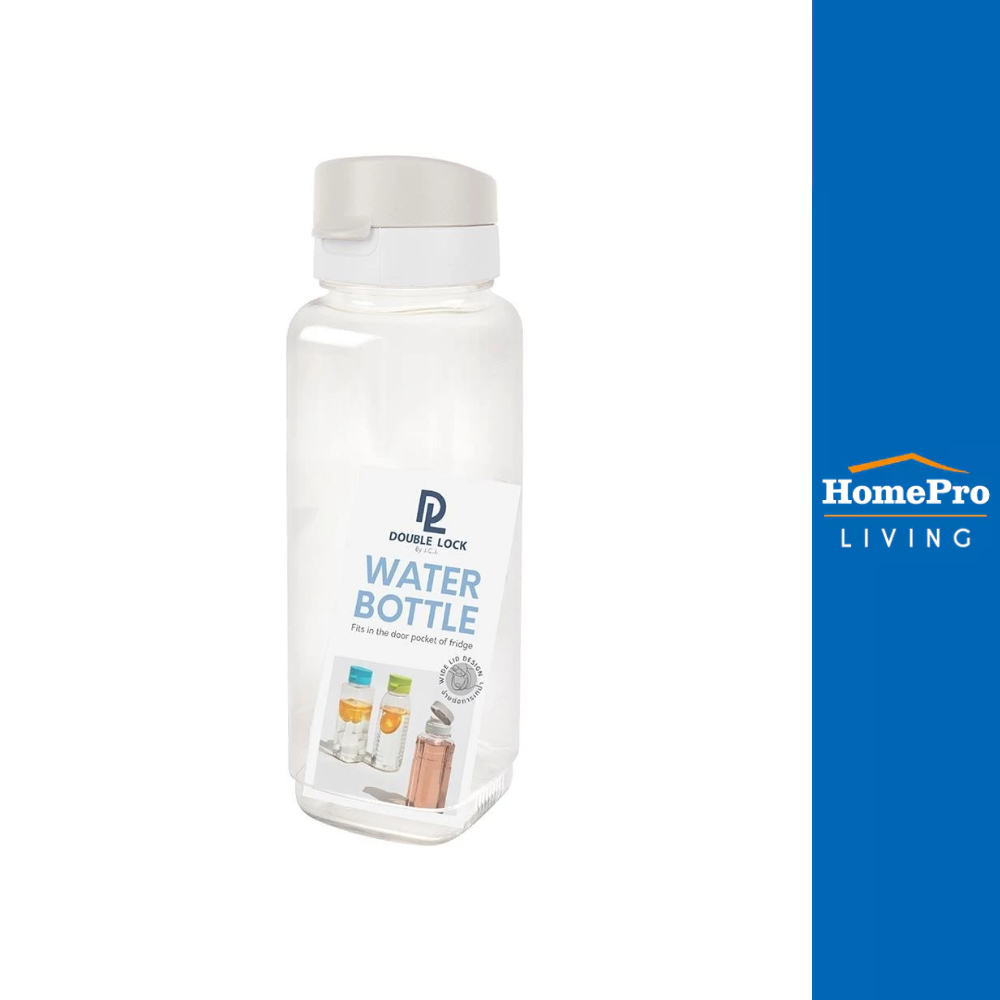 JCJ ขวดน้ำทรงเหลี่ยม PET 1.2 ลิตร ฝาเกลียวขาว จัดส่งโดย HomePro