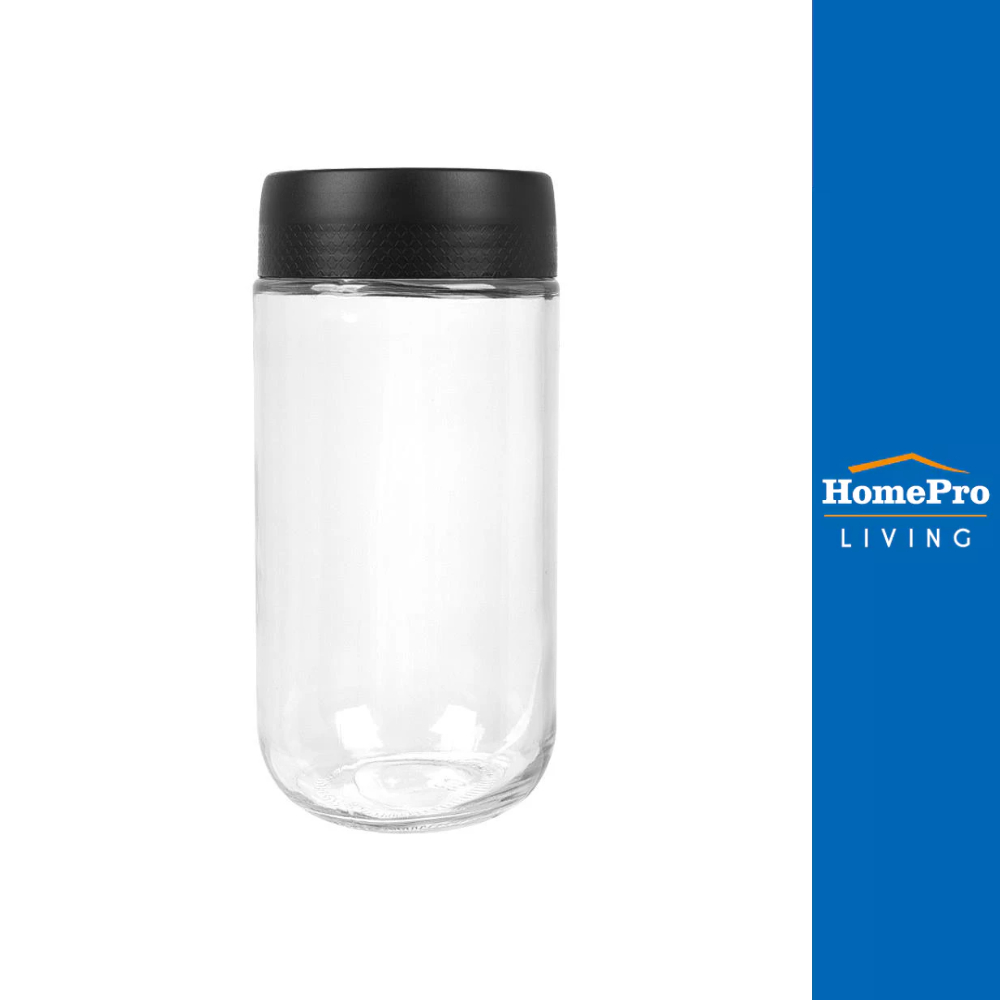 HomePro ขวดโหลแก้วฝาเกลียว MAGNIFF 0.8 ลิตร สีดำ แบรนด์ KECH
