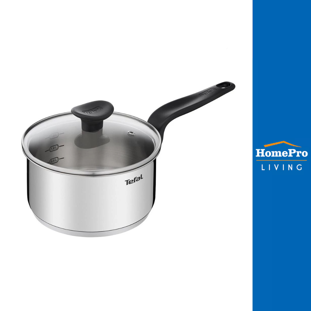 TEFAL หม้อด้ามพร้อมฝาแก้ว 18 ซม. PRIMARY IH จัดส่งโดย HomePro