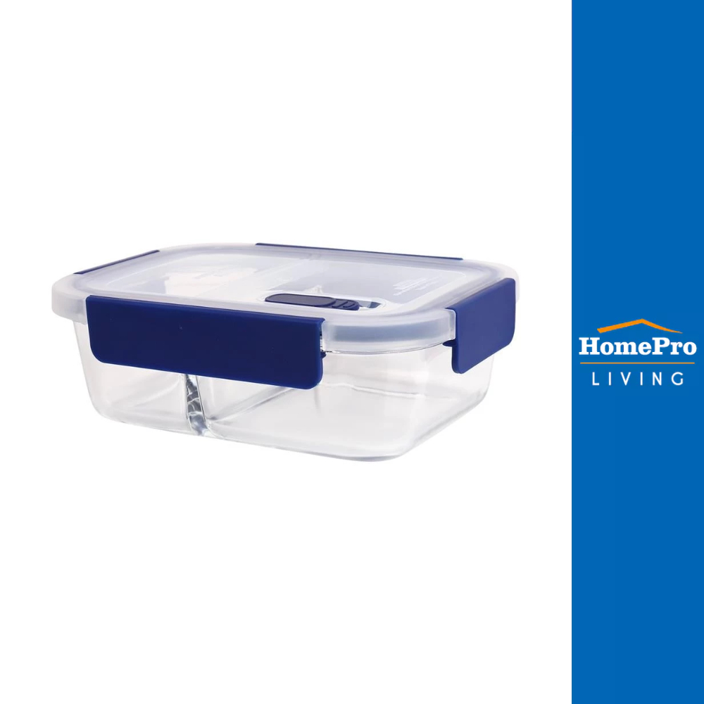 HomePro กล่องอาหารแก้ว 2 ช่อง 1 ลิตร DOUBLE LOCK No.1942A แบรนด์ KECH