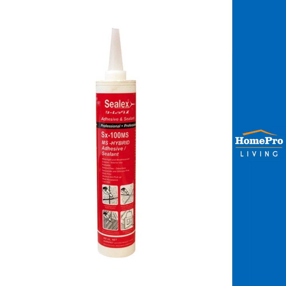 SEALEX โพลีเมอร์อุดรอย  SX-100MS 300 มล. สีขาว