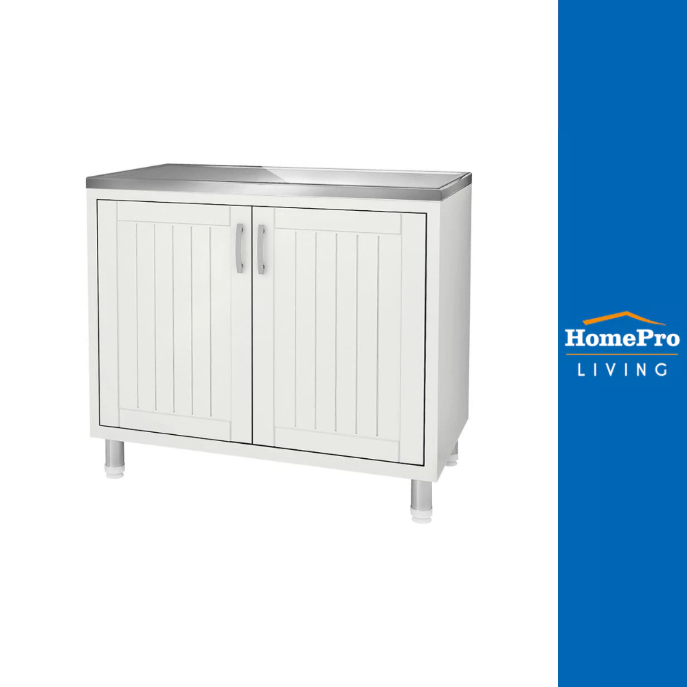 HomePro ตู้ตั้งพื้น PP EDZO TOP เรียบ สีครีม แบรนด์ CABIN
