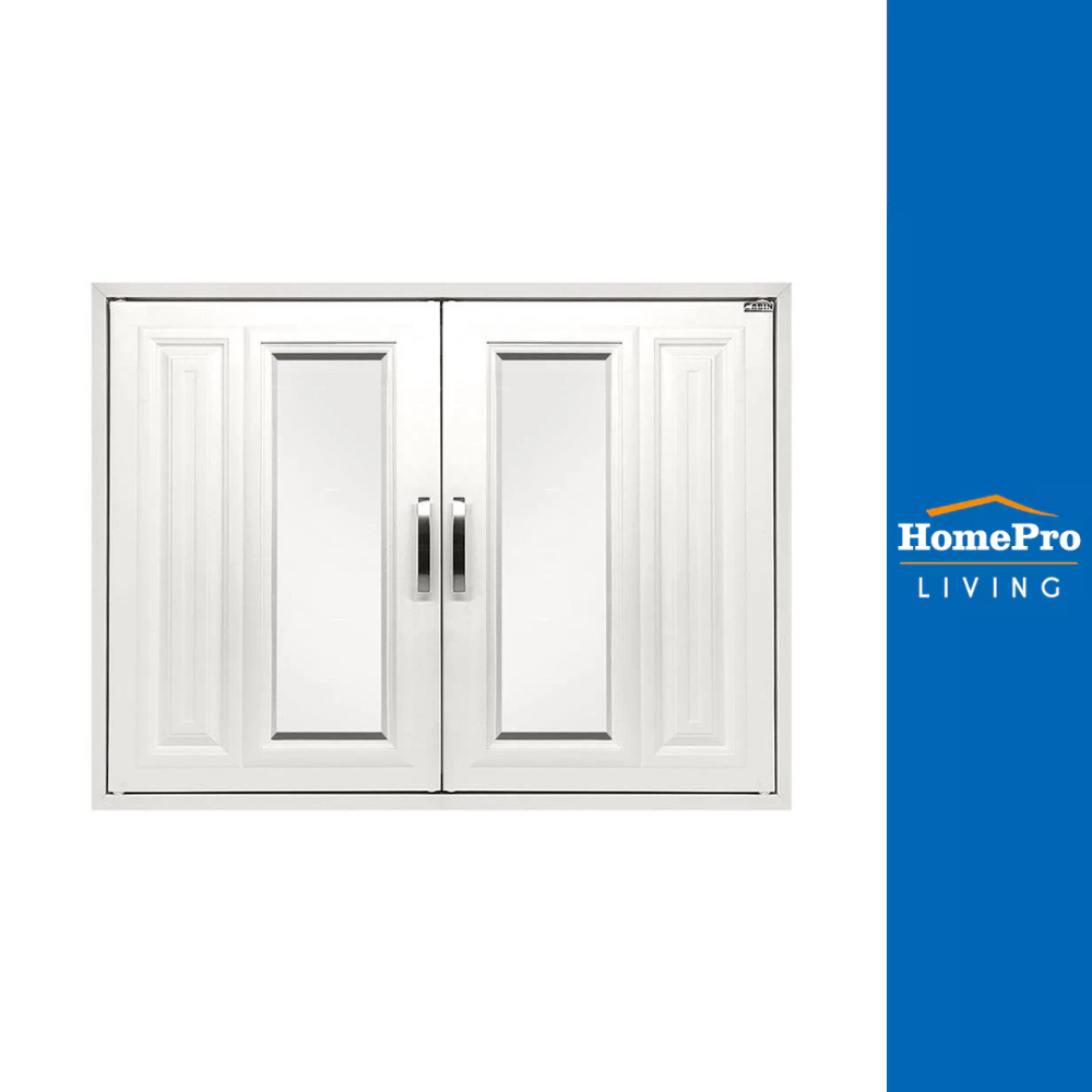 HomePro บานซิงค์ CABIN กระจก+ลูกฟัก 84x64 ซม. สีครีม แบรนด์ CABIN