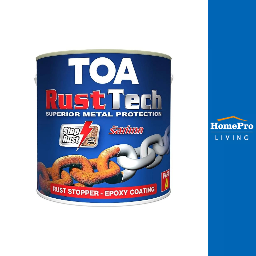 TOA สีรองพื้นโลหะ RUST TECH A + B 1 แกลลอน สีเทา