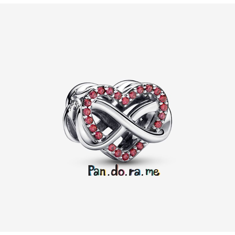 [พร้อมส่ง สินค้าแท้ ] ชาร์มหัวใจอินฟินิตี้ Pandora Family Infinity Red Heart Charm