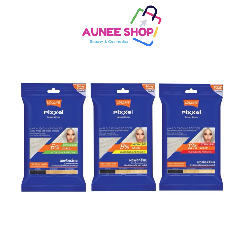 พร้อมส่ง/มีไลฟ์(15 g./ซอง) ผงฟอกสีผม กัดสีผม โลแลน พิกเซล แฮร์บลิชชิ่งพาวเดอร์ Lolane Pixxel Hair Bleaching Powder 15 g.