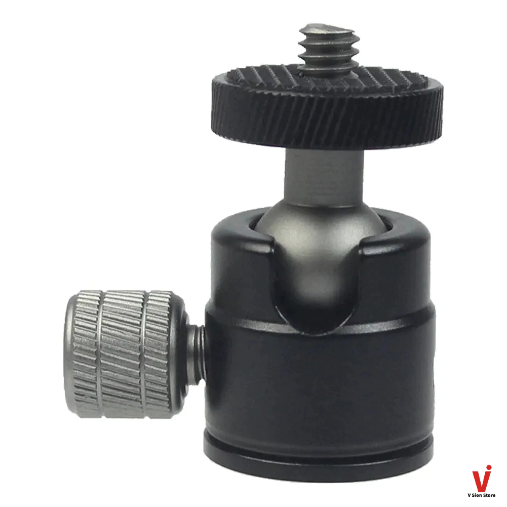พร้อมส่ง Ball Head Camera Adapter with 1/4" Tripod Screw 360 Swivel, BH15-Black