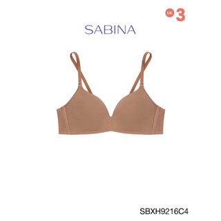 Sabina เสื้อชั้นใน Invisible Wire (ไม่มีโครง) รุ่น Soft Doomm รหัส SBXH9216C4 สีเนื้อแทน