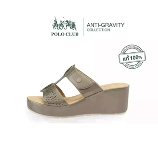 POLO CLUB รองเท้าแตะแบบสวม รุ่น P2781 สีพิวเตอร์ | รองเท้าแตะผู้หญิง