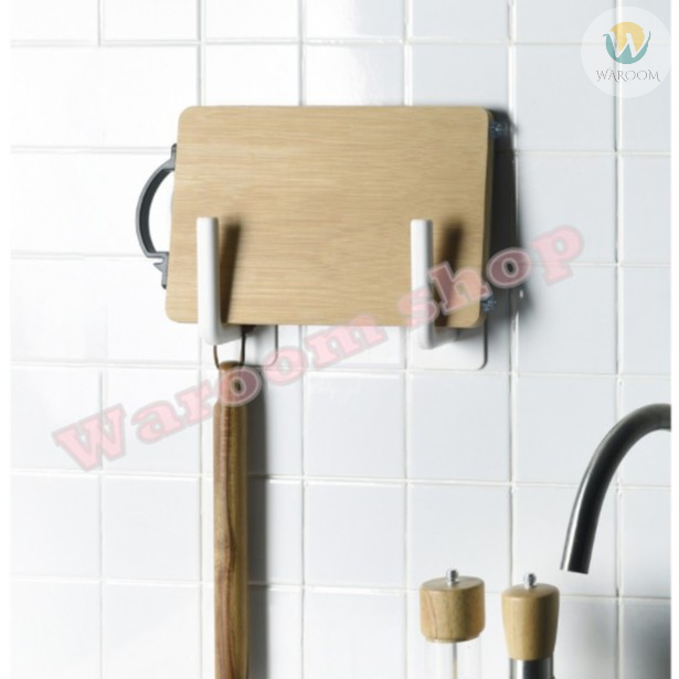 ที่แขวนทิชชู่สีขาว ที่เสียบทิชชู่ ที่แขวนฝาหม้อ ที่แขวนแก้ว ติดตั้งง่าย ราคาถูก - รูปที่ 2