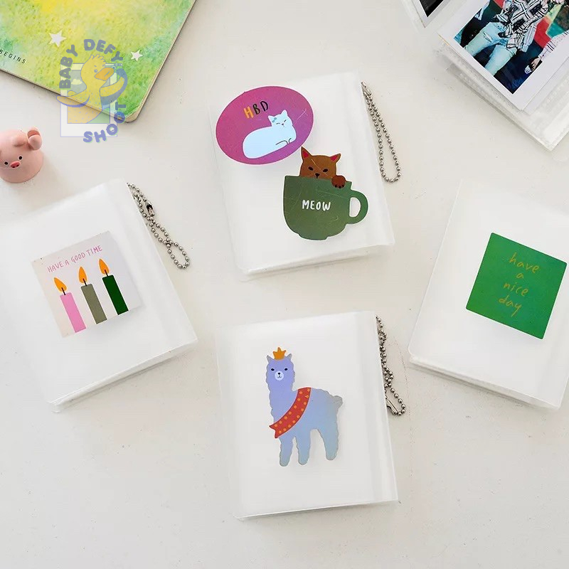 <รับอัดรูป🎞️> 👌 อัลบั้มพวงกุญแจ ปกขุ่น 20รูป พร้อมโซ่ 2นิ้ว, 3นิ้วมินิ แบบพกพา เก็บรูปติดบัตร พวงกุญแจ โพลาลอย บัตร