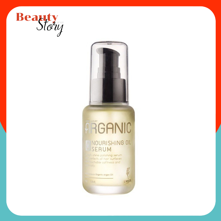 🍋LANGEL ARGANIC NURISHING OIL SERUM 50 ml. เซรั่ม สกัดจากเมล็ดอาร์แกน เพิ่มความเงางาม ลดการชี้ฟูของเส้นผม มีน้ำหนัก
