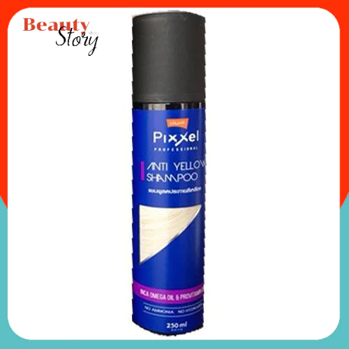 ☀แชมพู ลดประกายสีเหลือง บนเส้นผม โลแลน LOLANE PIXXEL ANTI YELLOW SHAMPOO ลดเม็ดสีเหลืองในเส้นผม เพื่อเตรียมทำ#สีโทนหม่น