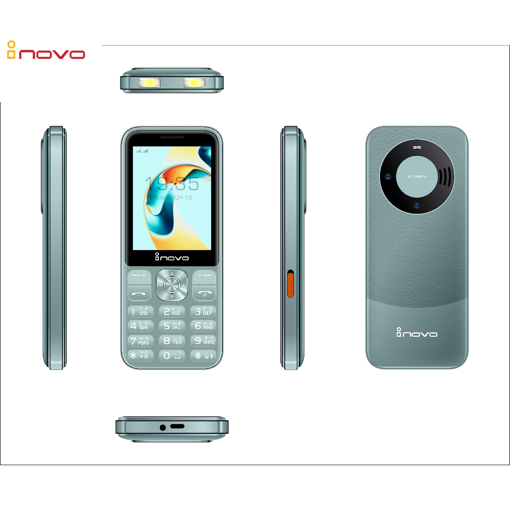 inovo โทรศัพท์ปุ่มกด 18 Pro จอกว้าง ปุ่มใหญ่ มีสวิทช์ไฟฉาย ระบบ Dual SIM (2 ซิม) จอกว้าง 2.9 นิ้ว รองรับ 3G พร้อมประกัน