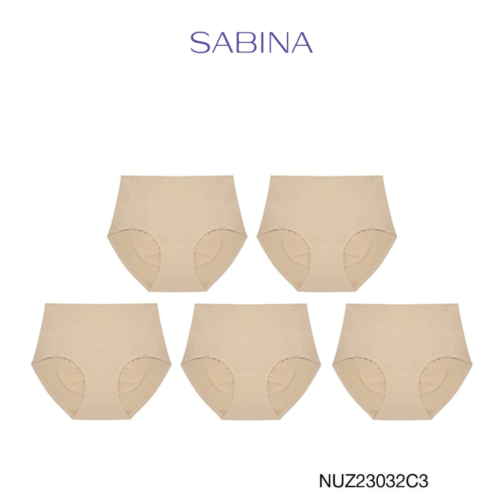 Sabina กางเกงชั้นใน (Set 5 ชิ้น) Seamless Fit Seamless Series กางเกงในทรงเอวสูง รหัส NUZ23032C3 - สีเนื้อเข้ม