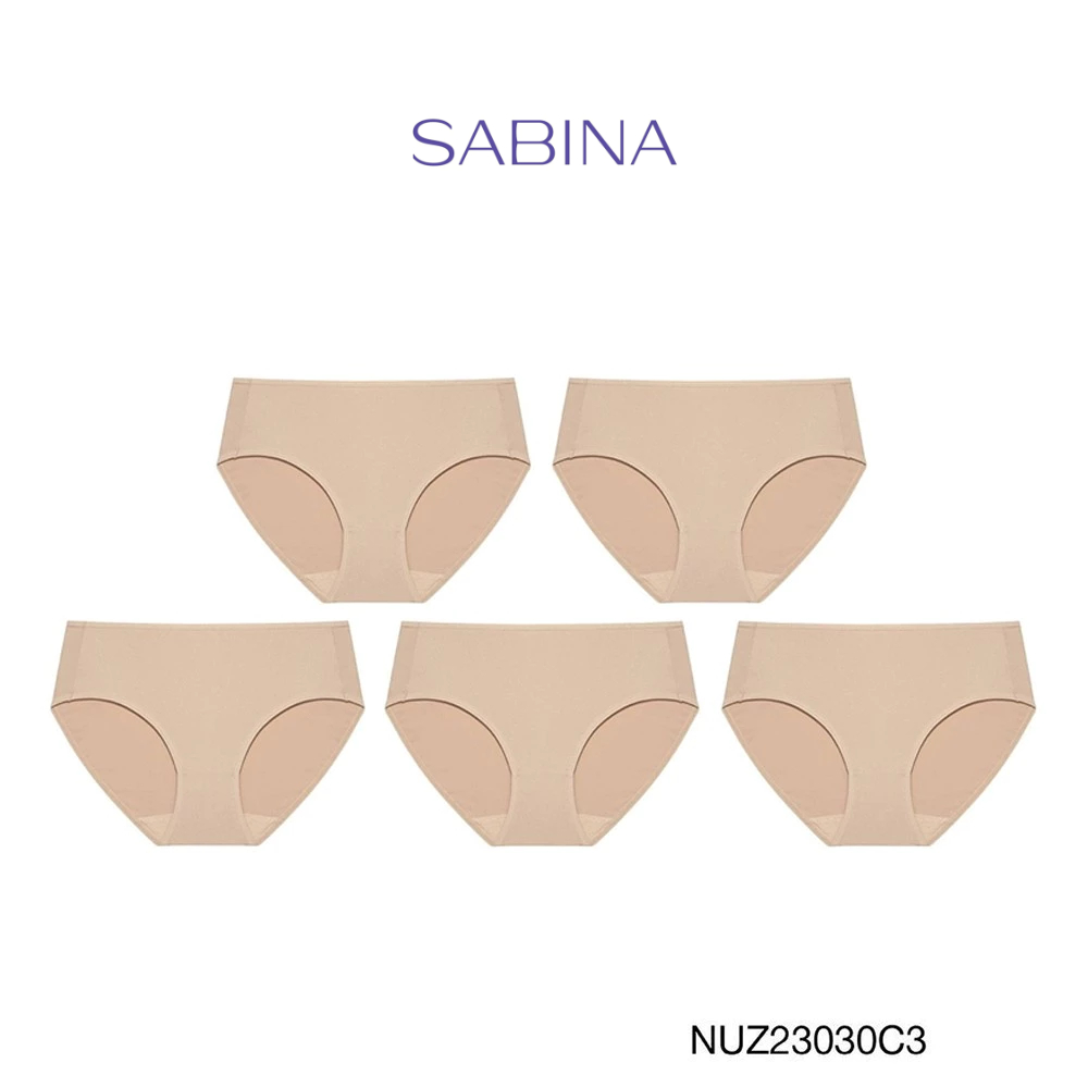 Sabina กางเกงชั้นใน (Set 5 ชิ้น) รุ่น Panty Zone ทรงเอวสูงปานกลาง รหัส NUZ23030C3สีเนื้อเข้ม