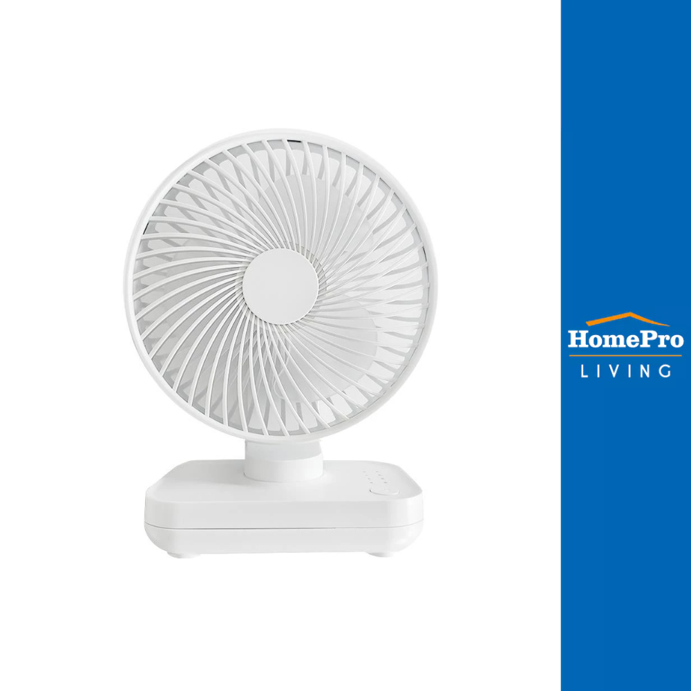 HomePro พัดลมพกพา 5 นิ้ว D606 สีขาว แบรนด์ MEGALEC