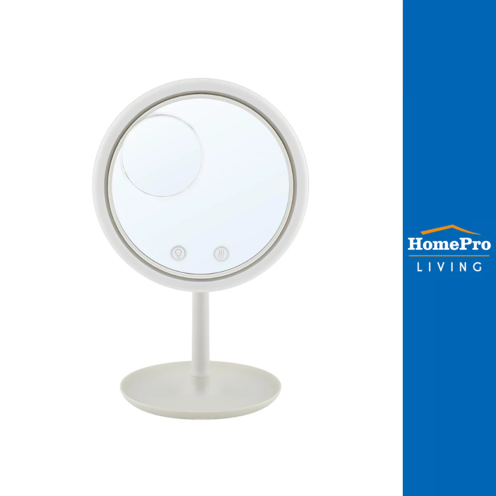 HomePro กระจกส่องหน้า LED พัดลม 20F001 สีขาว แบรนด์ MOYA