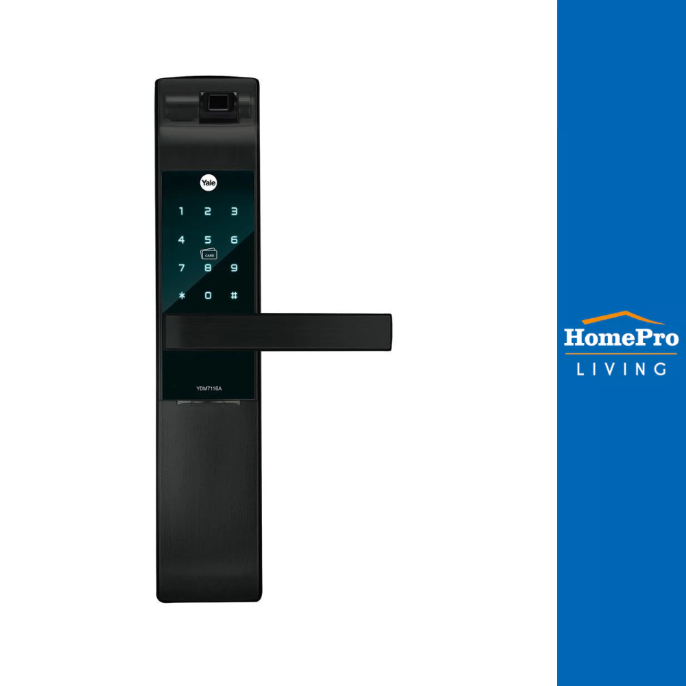 [ติดตั้งฟรี!] HomePro กลอนดิจิตอล  YDM7116A-MB MULTI-FUNCTION สีดำ แบรนด์ YALE