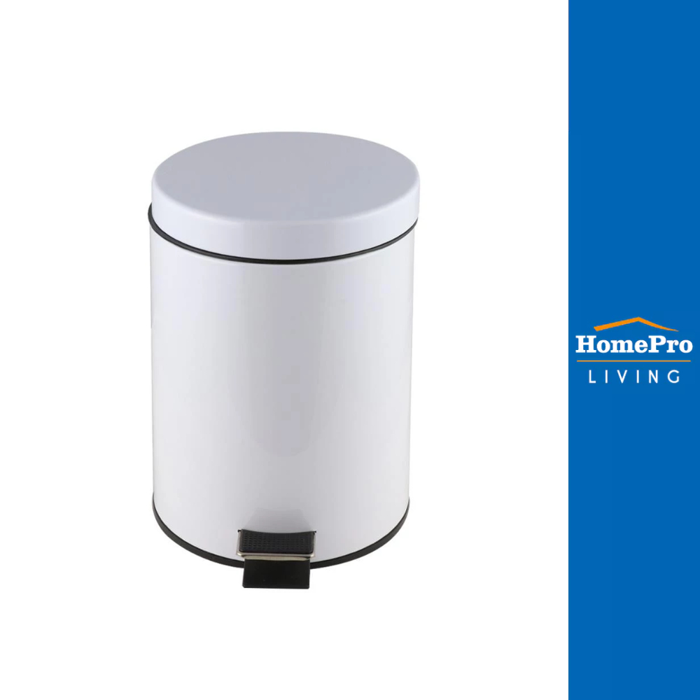 HomePro ถังขยะเหยียบกลม SK02001B-1-004 5L สีขาว แบรนด์ ACCO
