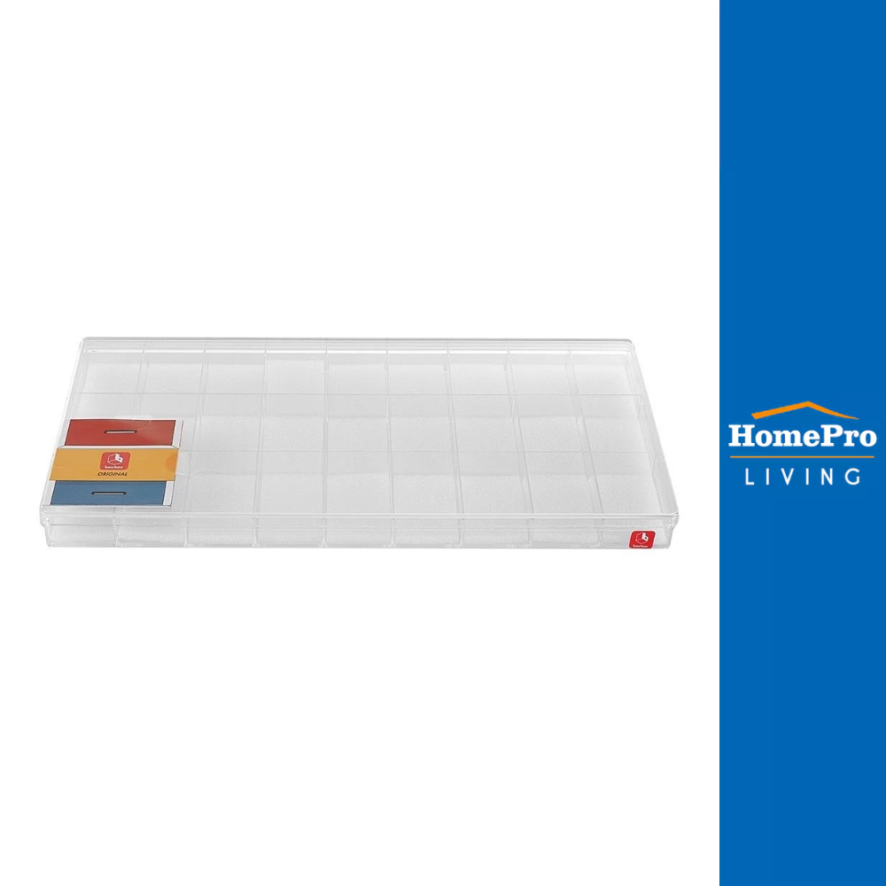 NAM NGAI HONG กล่องแบ่งช่อง 27 ช่อง พร้อมฟองน้ำ BOXBOX 6127SPL สีใส