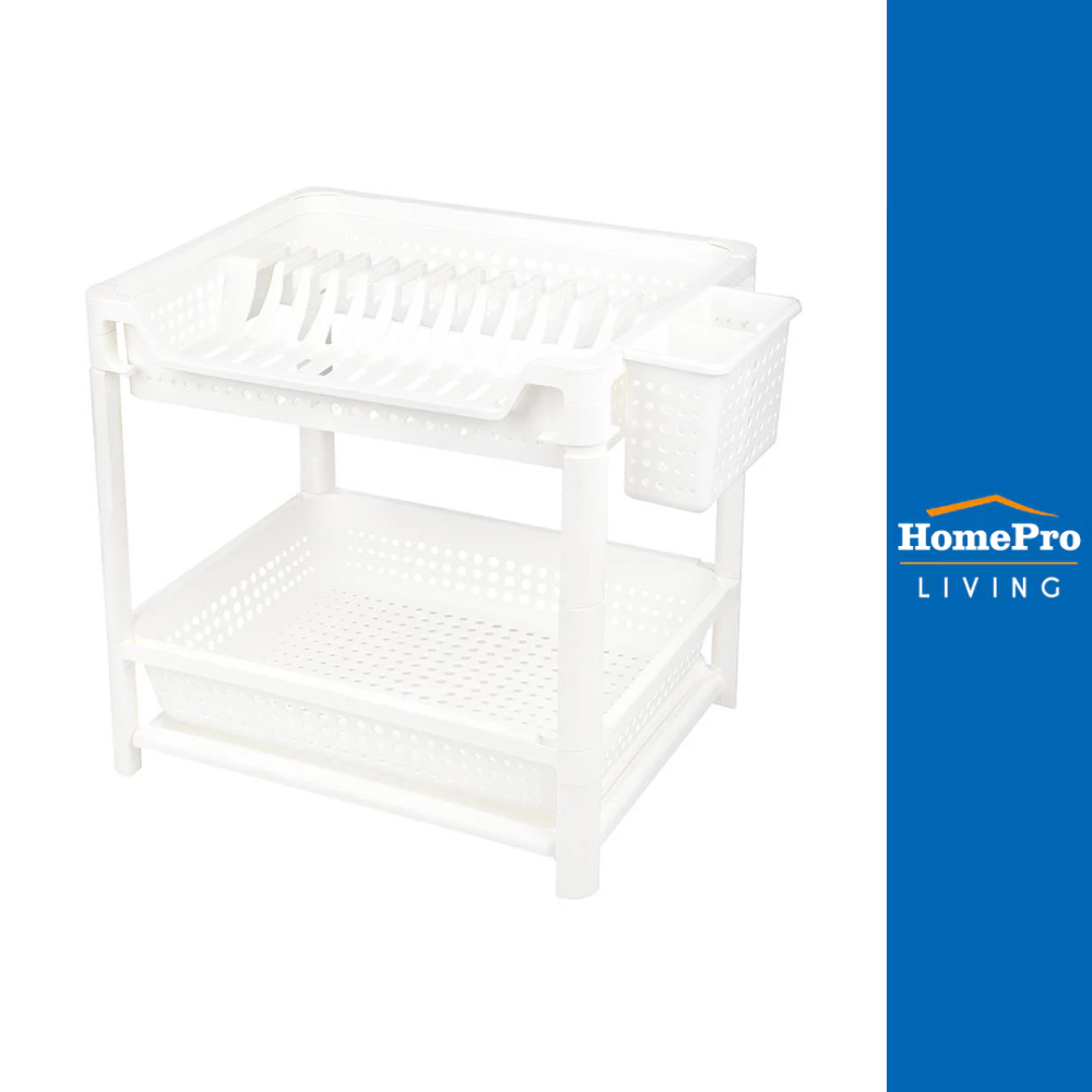 KECH ชั้นคว่ำจานตั้งพื้นพลาสติก 2 ชั้น+ถาดรองน้ำ HH-1796 จัดส่งโดย HomePro