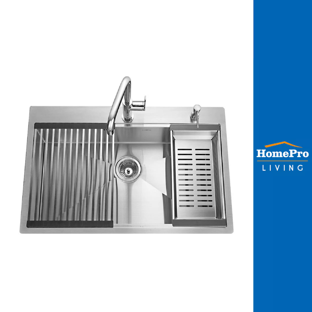 MEX ซิงค์ฝังสแควร์ 1 หลุม ST821 สเตนเลส